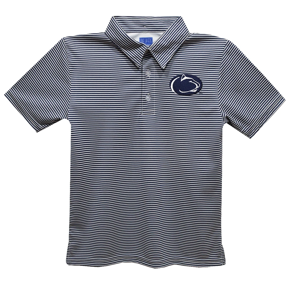 Youth Vive La Fete Navy Penn State Nittany Lions Pencil Stripe Polo