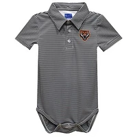 Infant Vive La Fete  Black Idaho State Bengals Polo Pencil Stripe Bodysuit