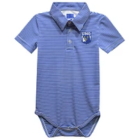 Infant Vive La Fete  Blue North Georgia Nighthawks Polo Pencil Stripe Bodysuit