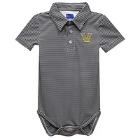Infant Vive La Fete  Black Vanderbilt Commodores Polo Pencil Stripe Bodysuit