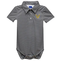 Infant Vive La Fete  Black Vanderbilt Commodores Polo Pencil Stripe Bodysuit