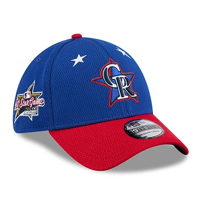Men's New Era Blue/Red  Colorado Rockies 2025 MLB All-Star Game Workout 39THIRTY Flex Hat