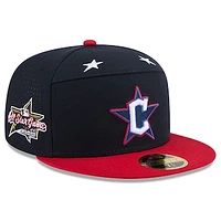 Men's New Era Navy/Red  Cleveland Guardians 2025 MLB All-Star Game Workout Side Patch 59FIFTY Fitted Hat