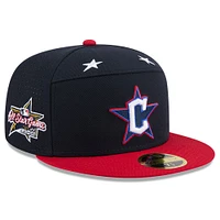 Men's New Era Navy/Red  Cleveland Guardians 2025 MLB All-Star Game Workout Side Patch 59FIFTY Fitted Hat