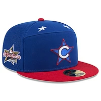 Men's New Era Blue/Red  Chicago Cubs 2025 MLB All-Star Game Workout Side Patch 59FIFTY Fitted Hat