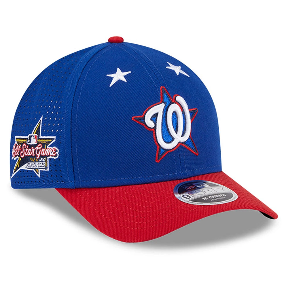 Men's New Era Blue/Red Washington Nationals 2025 MLB All-Star Game Workout 9FORTY M-Crown Adjustable Hat