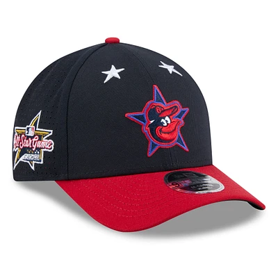 Men's New Era Navy/Red  Baltimore Orioles 2025 MLB All-Star Game Workout 9FORTY M-Crown Adjustable Hat