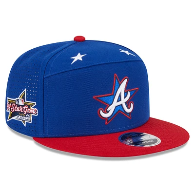 Men's New Era Blue/Red  Atlanta Braves 2025 MLB All-Star Game Workout Side Patch 9FIFTY Snapback Hat