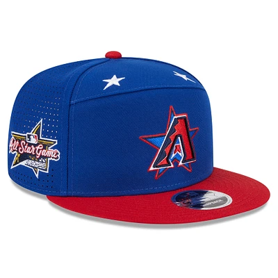 Men's New Era Blue/Red  Arizona Diamondbacks 2025 MLB All-Star Game Workout Side Patch 9FIFTY Snapback Hat