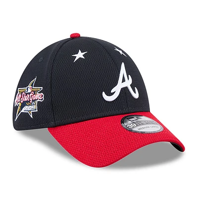 Men's New Era Navy/Red  Atlanta Braves 2025 MLB All-Star Game 39THIRTY Flex Hat