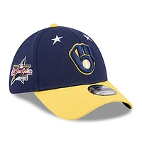 Men's New Era Navy/Gold  Milwaukee Brewers 2025 MLB All-Star Game 39THIRTY Flex Hat