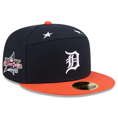 Men's New Era Navy/Orange  Detroit Tigers 2025 MLB All-Star Game Side Patch 59FIFTY Fitted Hat
