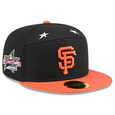 Men's New Era Black/Orange  San Francisco Giants 2025 MLB All-Star Game Side Patch 59FIFTY Fitted Hat