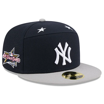 Men's New Era Navy/Gray  York Yankees 2025 MLB All-Star Game Side Patch 59FIFTY Fitted Hat