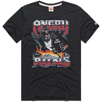 Men's Homage Joe Mixon Charcoal Houston Texans Angry Runs Player Graphic Tri-Blend T-Shirt