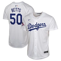 Youth Nike Mookie Betts White Los Angeles Dodgers 2024 World Series Champions Home Game Player Jersey