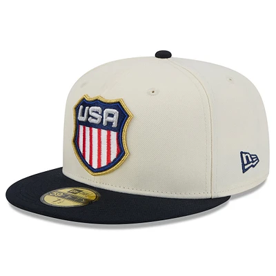 Men's New Era /Navy USA 2025 4 Nations Face-Off 59FIFTY Fitted Hat