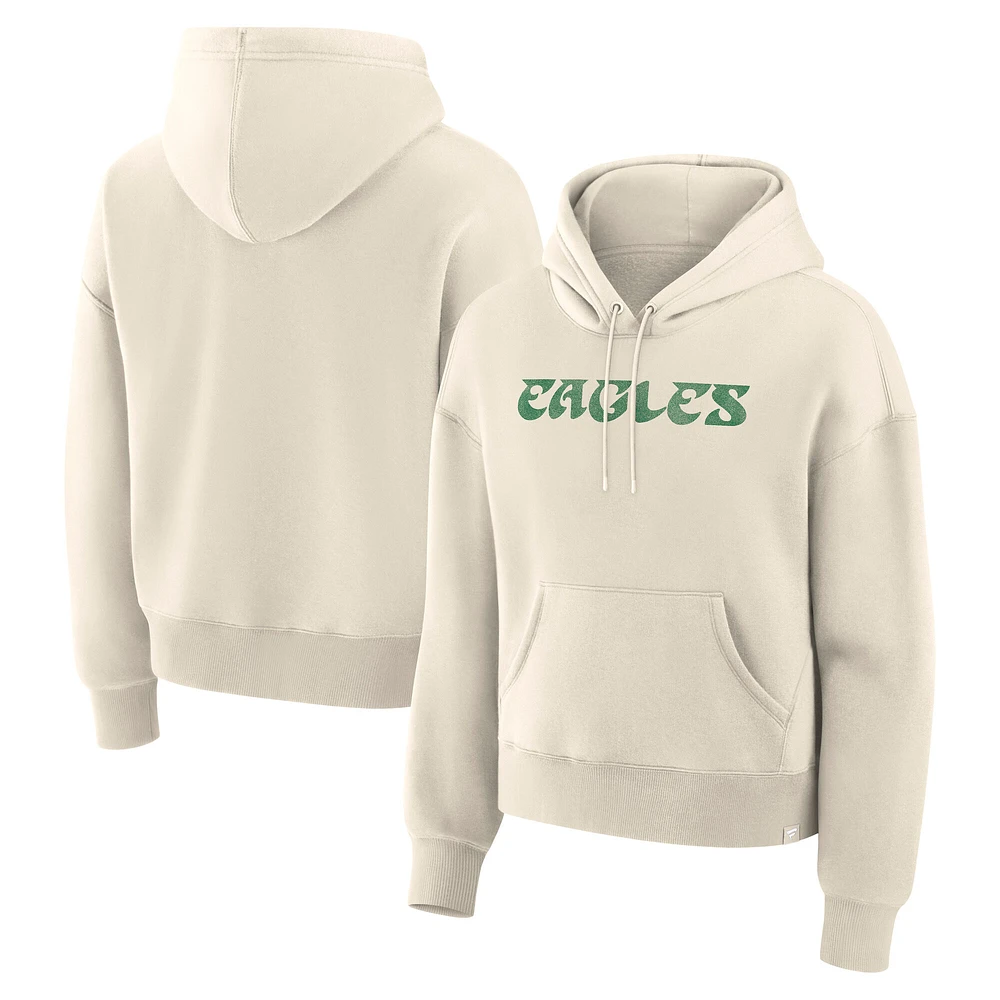 Women's Fanatics Cream Philadelphia Eagles Dove Legacy Pullover Hoodie