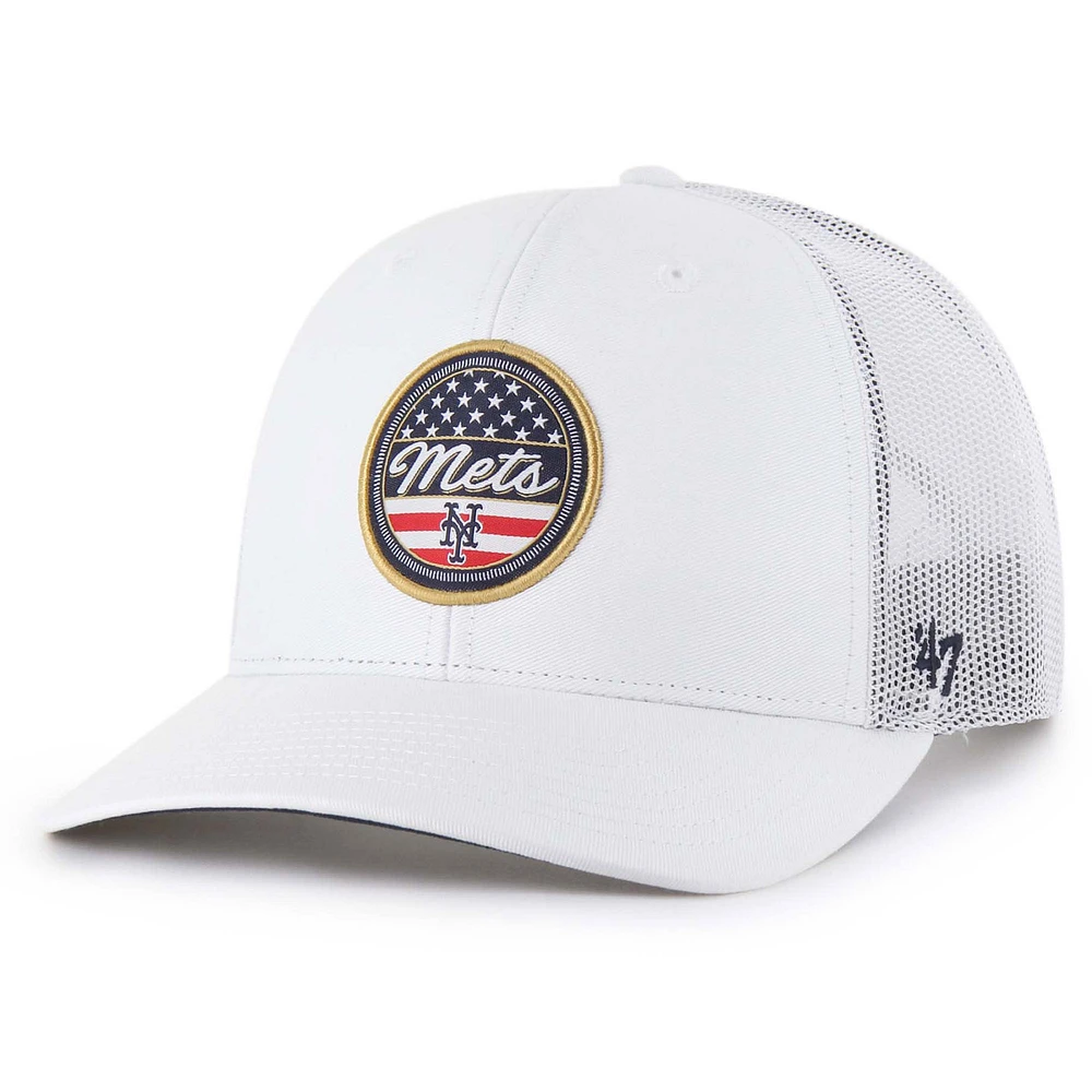Men's '47 White New York Mets Homage Adjustable Trucker Hat