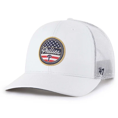Men's '47 White Philadelphia Phillies Homage Adjustable Trucker Hat