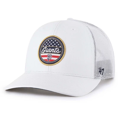 Men's '47 White San Francisco Giants Homage Adjustable Trucker Hat