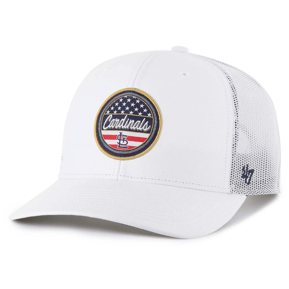 Men's '47 White St. Louis Cardinals Homage Adjustable Trucker Hat