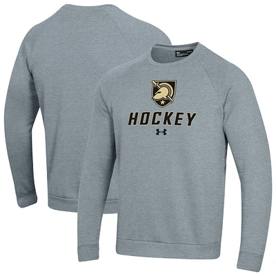 Men's Under Armour  Gray Army Black Knights Hockey Rival Fleece Pullover Sweatshirt