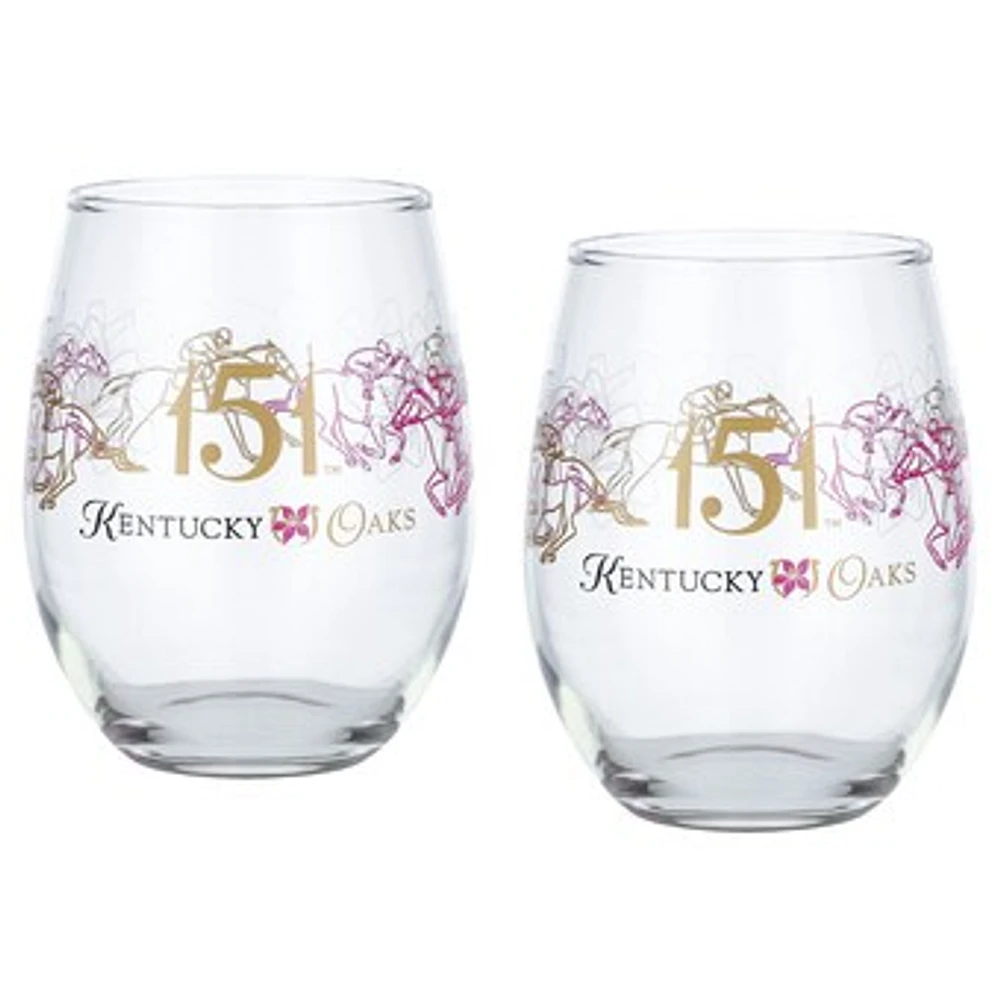 Kentucky Derby 151 12 oz. Two-Pack Lilly Glass Set