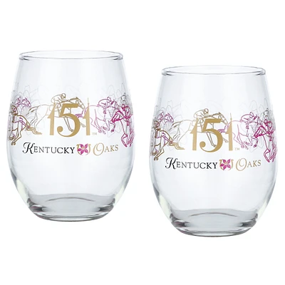 Kentucky Derby 151 12 oz. Two-Pack Lilly Glass Set