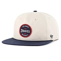 Men's '47  Natural Atlanta Braves Payson Captain Adjustable Hat