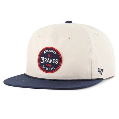 Men's '47  Natural Atlanta Braves Payson Captain Adjustable Hat