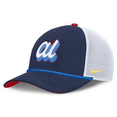 Men's Nike Navy American League 2025 MLB All-Star Game Rise Trucker Adjustable Hat