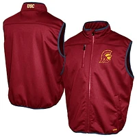 Men's Franchise Club Cardinal USC Trojans Softshell Full-Zip Vest