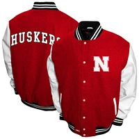 Men's Franchise Club Scarlet Nebraska Huskers Big & Tall Graduate Full-Snap Jacket