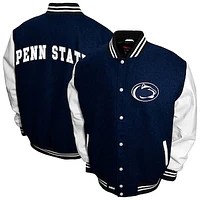Men's Franchise Club Navy Penn State Nittany Lions Big & Tall Graduate Full-Snap Jacket