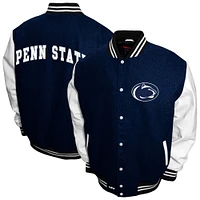 Men's Franchise Club Navy Penn State Nittany Lions Big & Tall Graduate Full-Snap Jacket