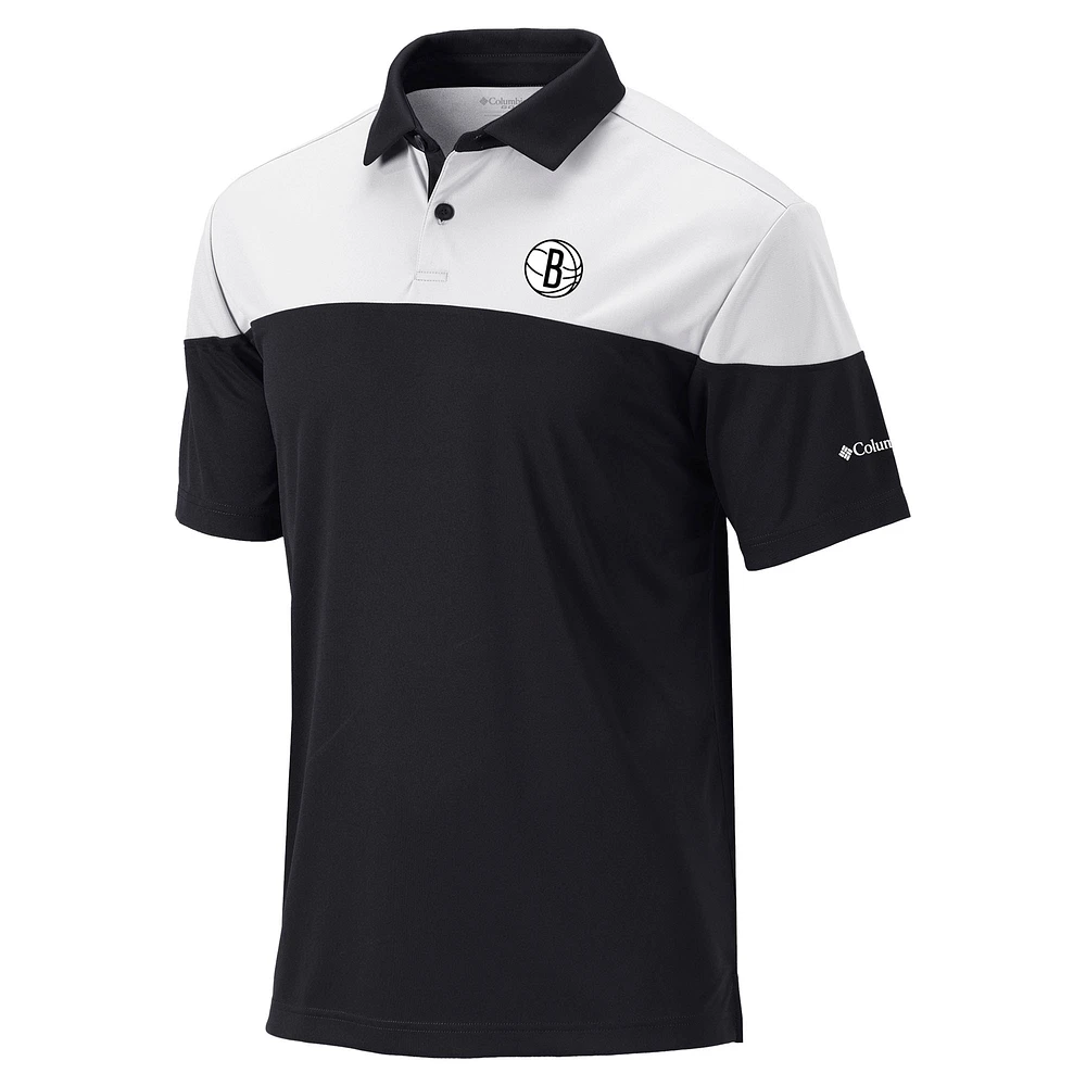 Men's Columbia Black Brooklyn Nets Omni-Wick Best Ball Polo