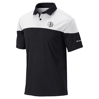 Men's Columbia  Black Brooklyn Nets Omni-Wick Best Ball Polo