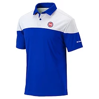 Men's Columbia  Blue Detroit Pistons Omni-Wick Best Ball Polo
