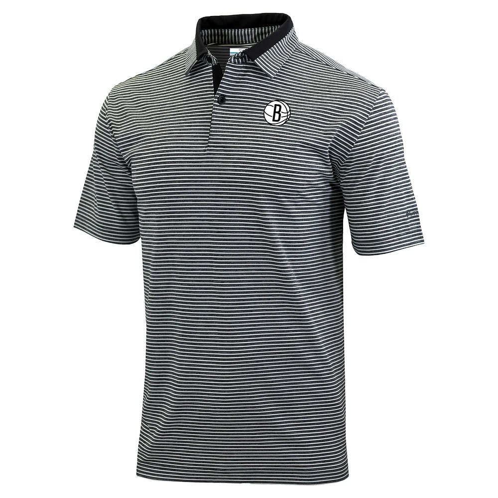 Men's Columbia Black Brooklyn Nets Golden Hills Polo