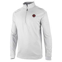Men's Columbia White Toronto Raptors Oakland Downs Quarter-Zip Pullover