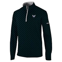 Men's Columbia Charlotte Hornets Omni-Wick Wickhams Hills Quarter-Zip Pullover Top
