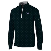 Men's Columbia Charlotte Hornets Omni-Wick Wickhams Hills Quarter-Zip Pullover Top