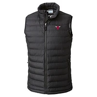 Men's Columbia Black Chicago Bulls Powder Lite Omni-Heat Reflective Full-Zip Vest