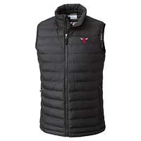 Men's Columbia Black Chicago Bulls Powder Lite Omni-Heat Reflective Full-Zip Vest