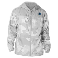 Men's Columbia Gray Dallas Mavericks Camo Flash Challenger Windbreaker Full-Zip Jacket