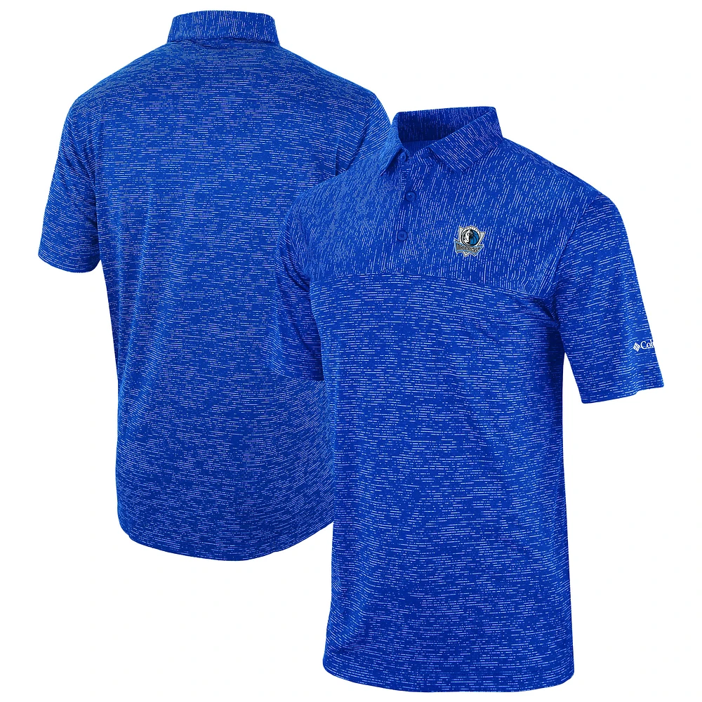 Men's Columbia Blue Dallas Mavericks Omni-Wick Heading Out Polo