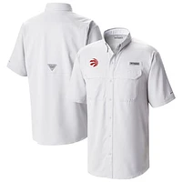 Men's Columbia Toronto Raptors Omni-Wick Low Drag Offshore Button-Up Shirt