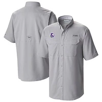Men's Columbia Gray Sacramento Kings Omni-Wick Low Drag Offshore Button-Up Shirt