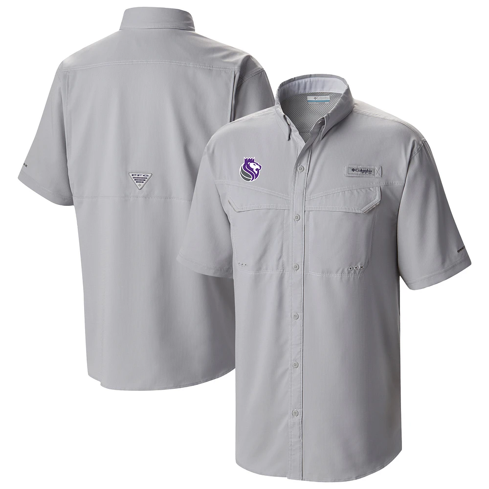 Men's Columbia Gray Sacramento Kings Omni-Wick Low Drag Offshore Button-Up Shirt